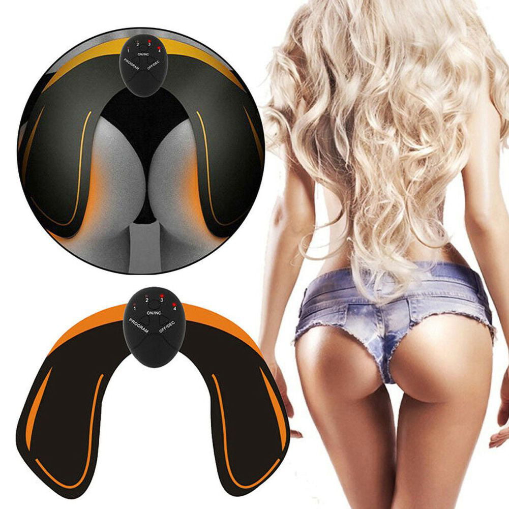 Hip Trainer Muscle Stimulator ABS Fitness Buttocks Butt Lifting Buttock Toner Trainer Slimming Massager Unisex Hip Muscle Black