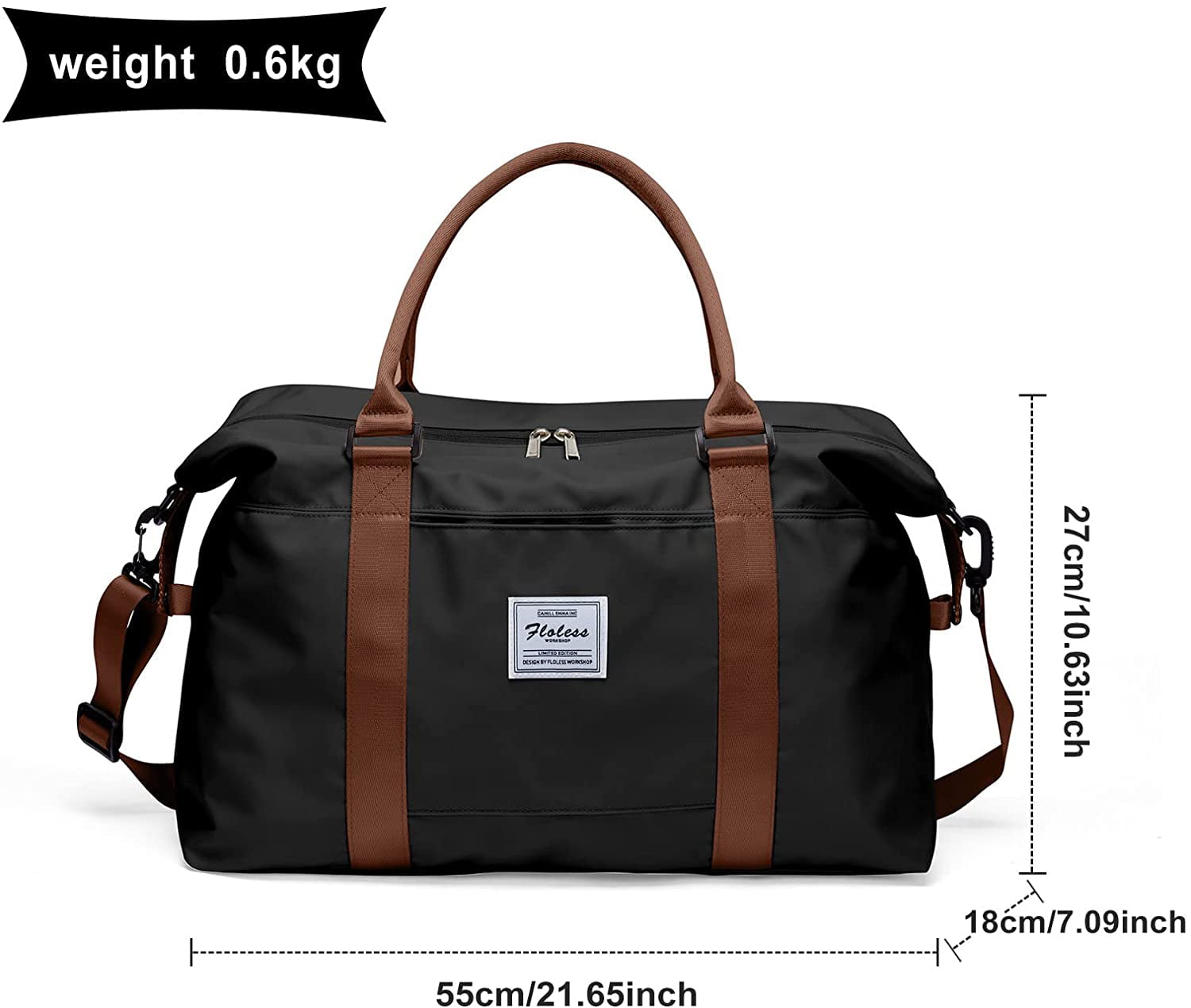 HYC00 Weekender Bags for Women,Travel Duffel Bags Carry on Gym Bag,Overnight Bag with Trolley Sleeve & Wet Pocket, Sports Tote Gym Bag, Personal Item Travel bag for Women