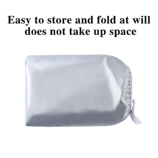 82 in. x 47 in. Black Car Windshield Snow Cover with Magnetic Edge