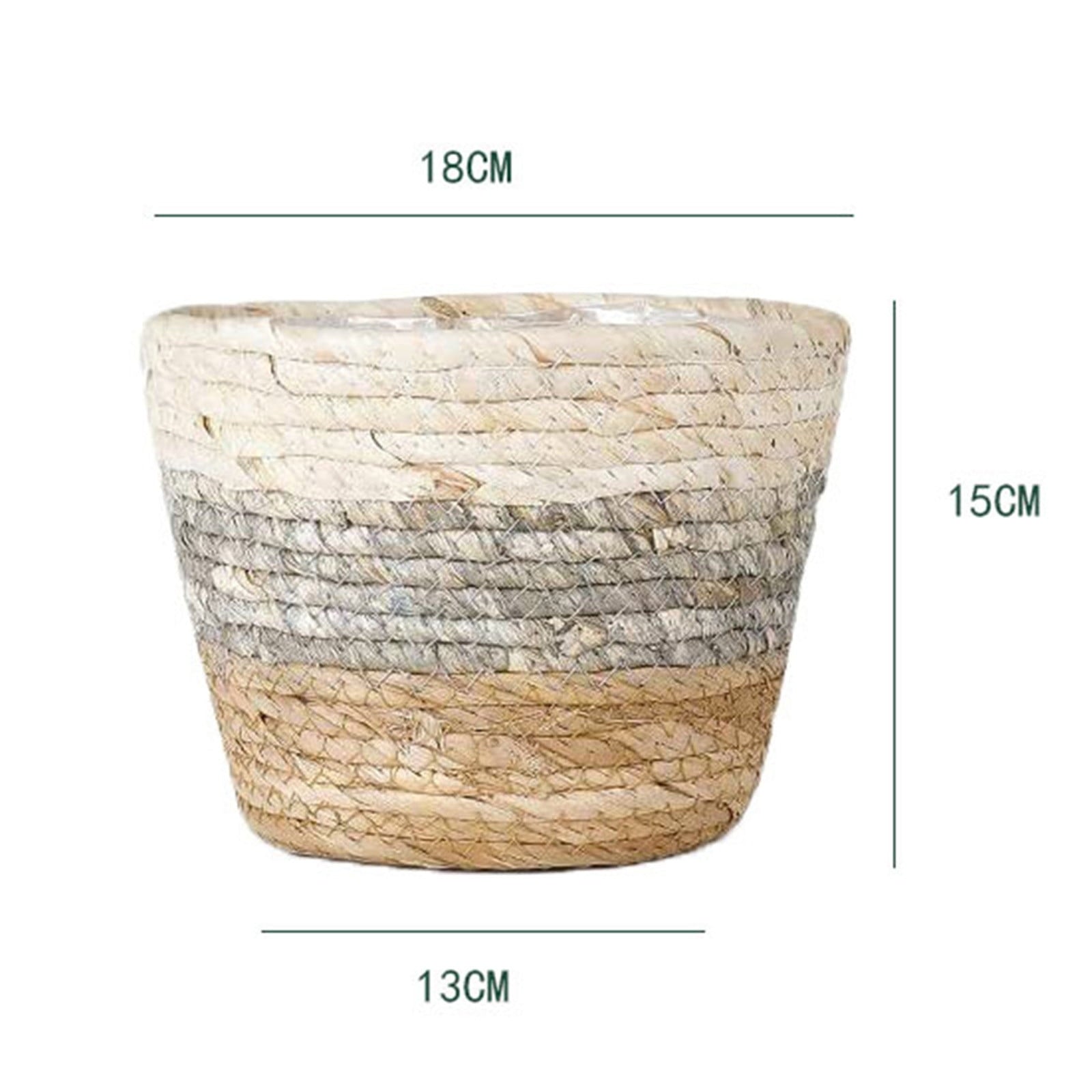 Dengmore Flower Pots Cover Storage Basket Plant Woven Basket Planter Straw Flower Pot for Home