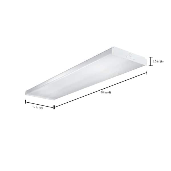 4 ft. White 4-Light Residential Fluorescent Wraparound Fixture