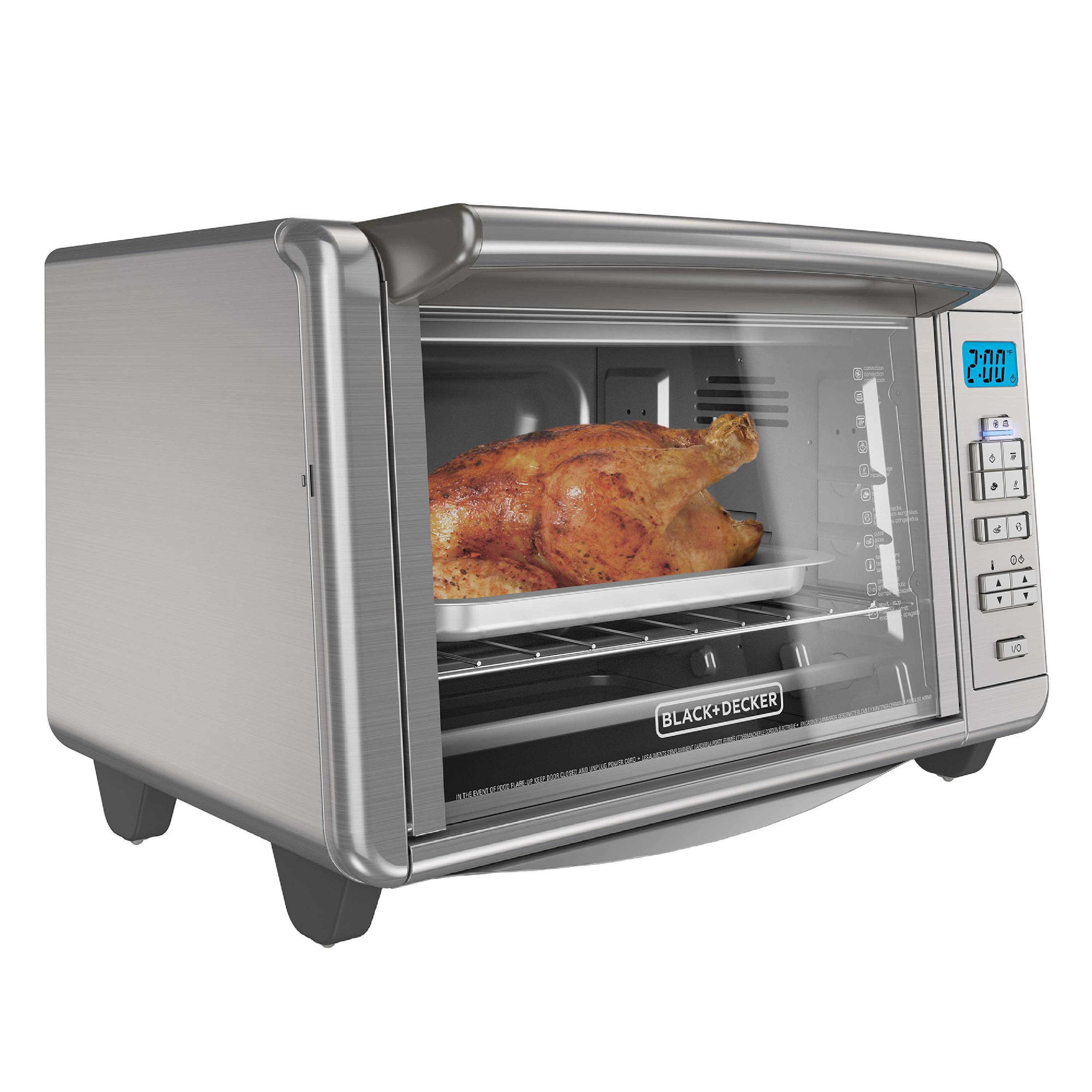 BLACK+DECKER 6-Slice Digital Convection Toaster Oven, Stainless Steel, TO3280SSD