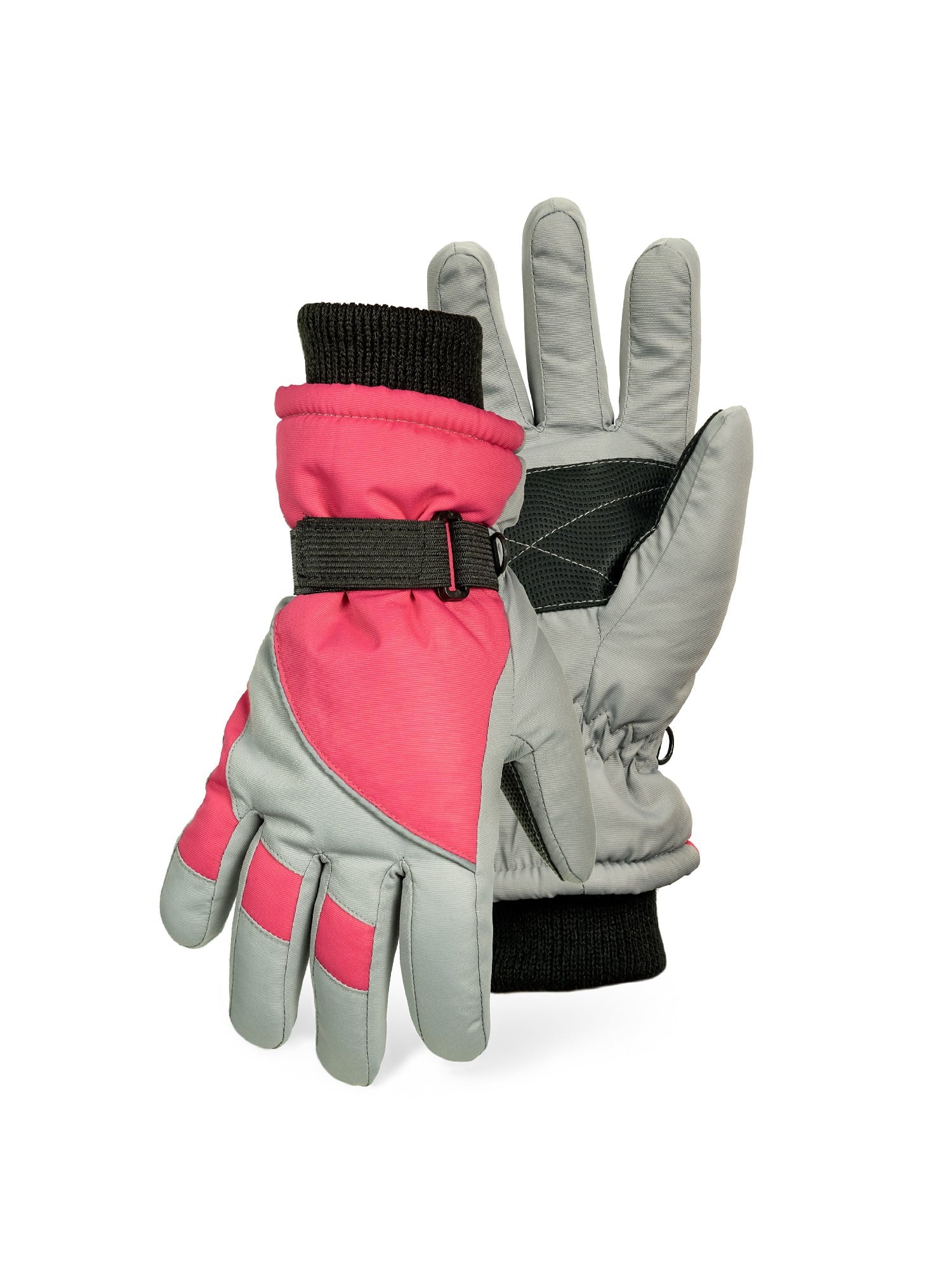 SK1010, Girls Premium Ski Gloves with Reflective Strip, Anti-Slip Grip, Thinsulate Lined, Water Repellent