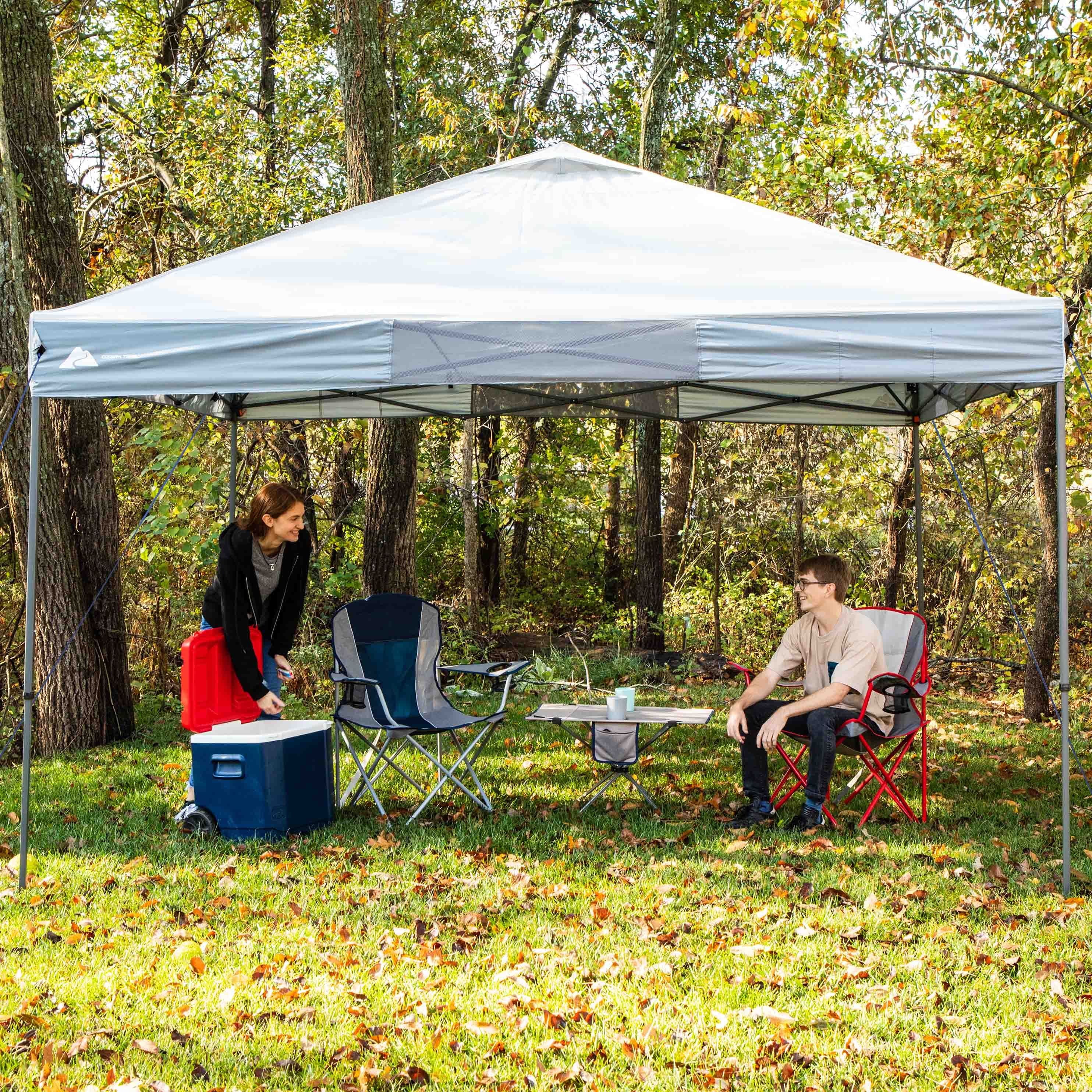 Ozark Trail 12' x 12' Instant Straight Leg Canopy for Camping - Gray