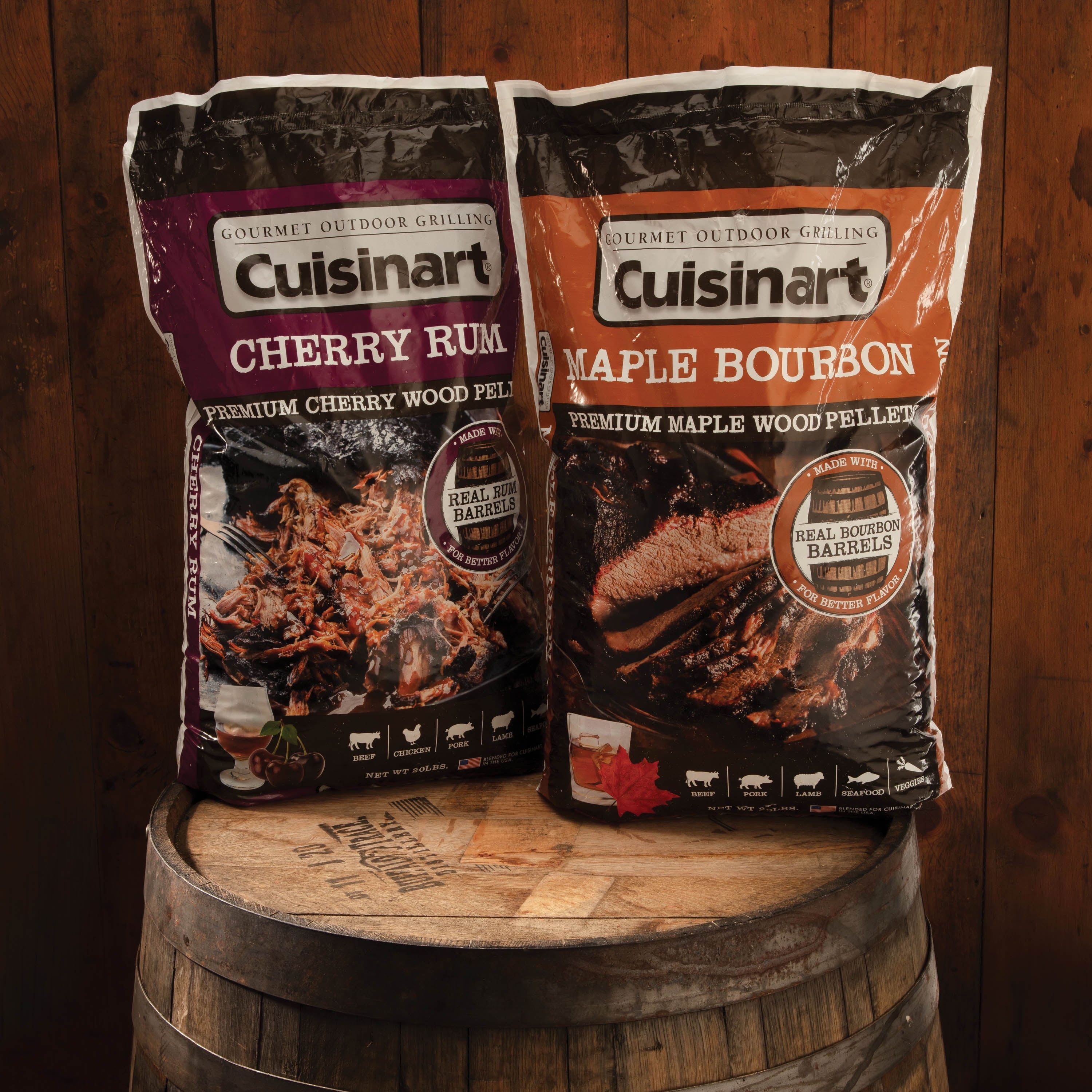 Cuisinart Premium Cherry Rum BBQ Smoking Pellets - 20 lb Bag