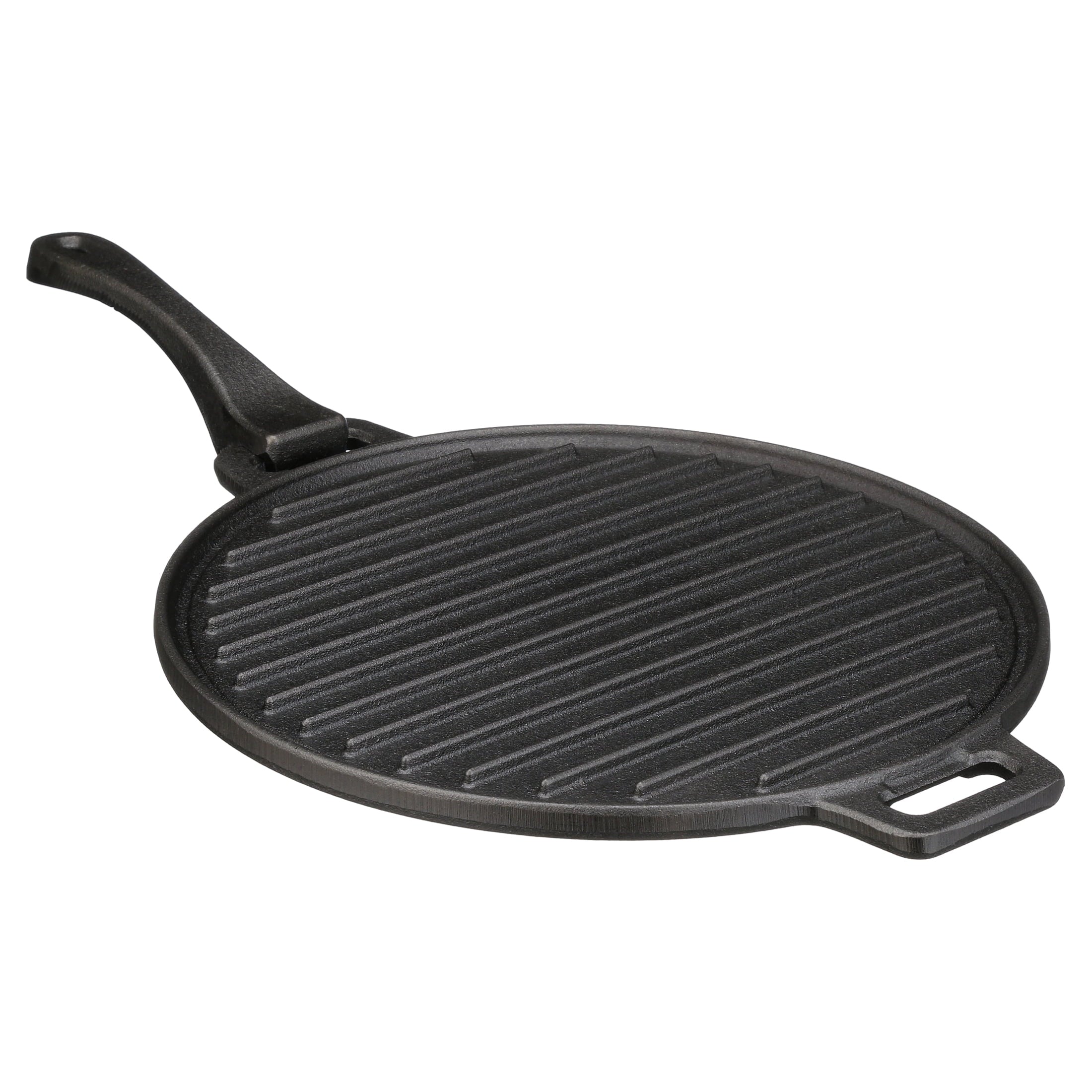 Ozark Trail 4-Piece Cast Iron Skillet Set with Handles and Griddle, Pre-Seasoned, 6