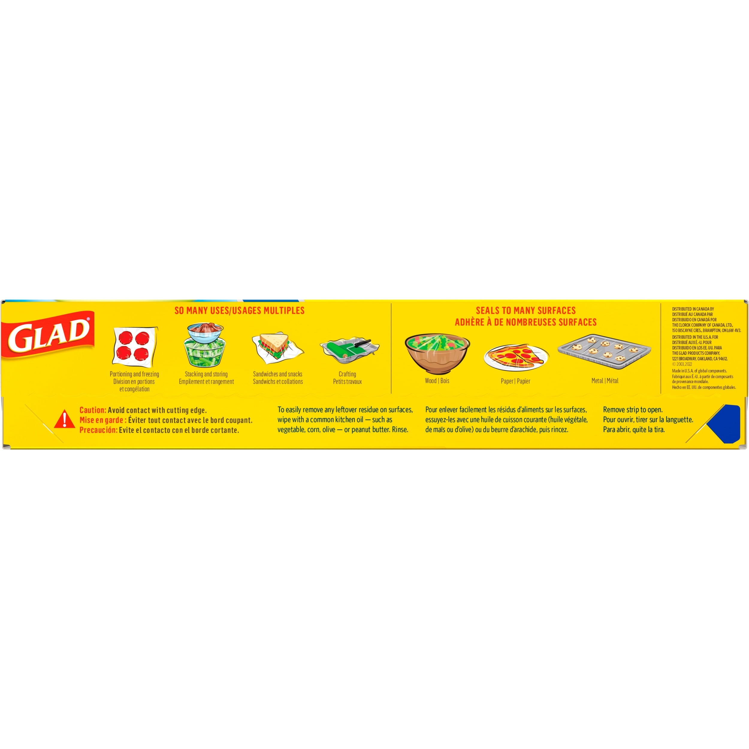 Glad Press'n Seal Food Plastic Wrap - 50 Square Foot Roll