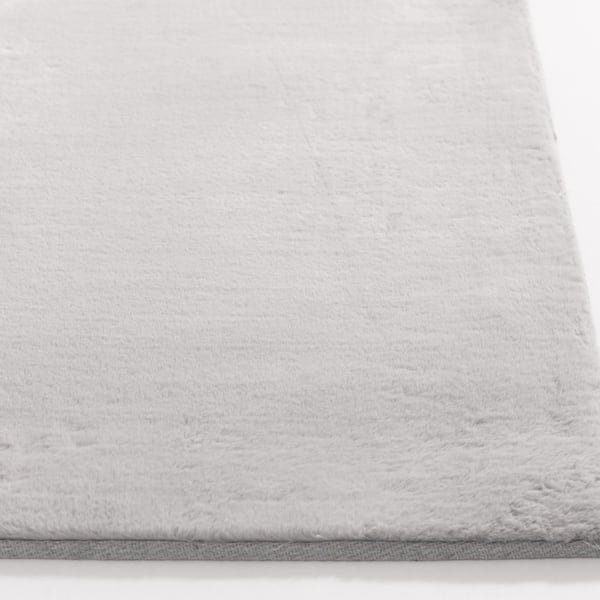 Bliss Grey 5 ft. x 7 ft. Solid Polyester Area Rug