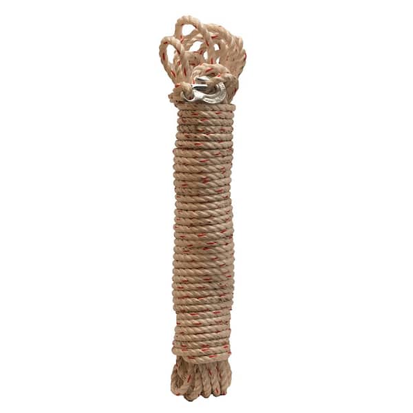 1,500 lb. 3/4 Ton Capacity 10:1 Leverage Rope Puller Come Along Tool with 100 ft. of Highway Approved Rope