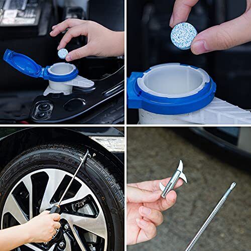 24Pc Pink Car Wash Cleaning Set with Bag & Bucket