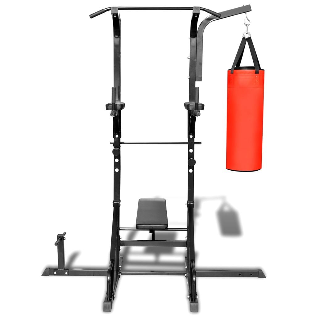 OWSOO Power Tower with Sit-up Bench and Boxing Bag