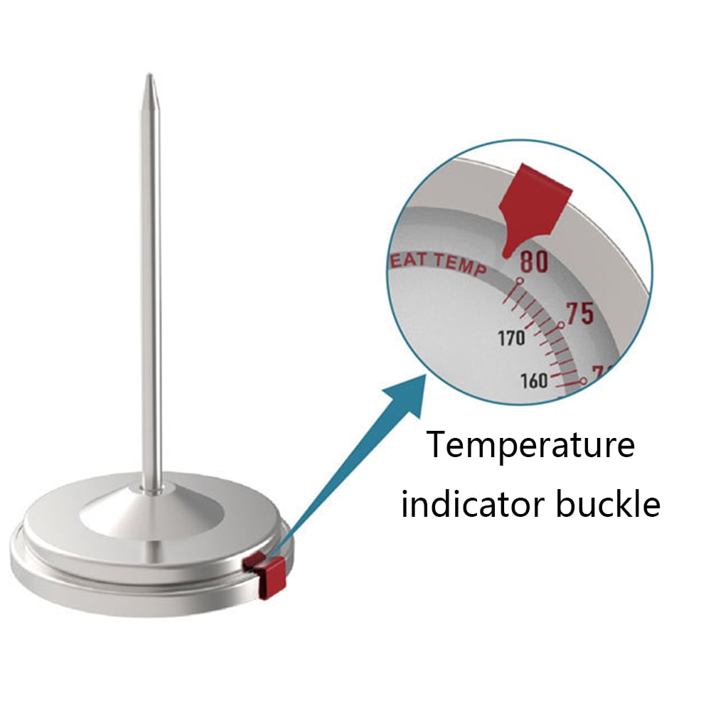 ZPAQI Stainless Steel Oven Safe Roasting Meat Thermometer Poultry Ham Turkey Grill Waterproof Kitchen Food Temperature Gauge with Long Probe for Cooking BBQ Baking