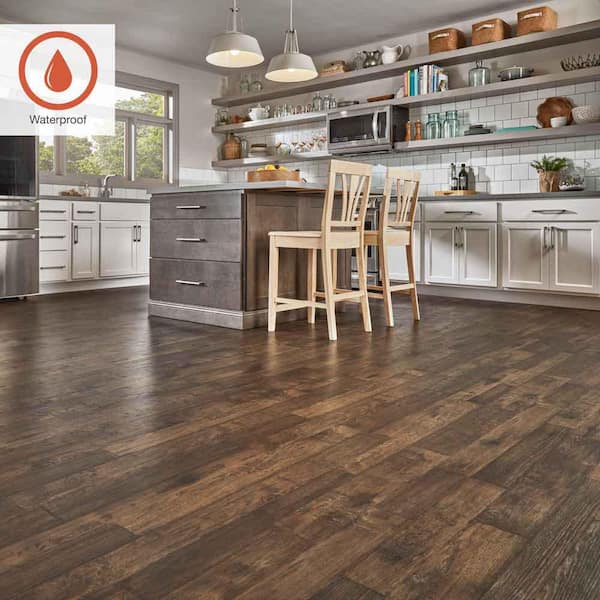 Outlast+ Somerton Auburn 12 mm T x 7.4 in. W Waterproof Laminate Wood Flooring (549.6 sqft/pallet)