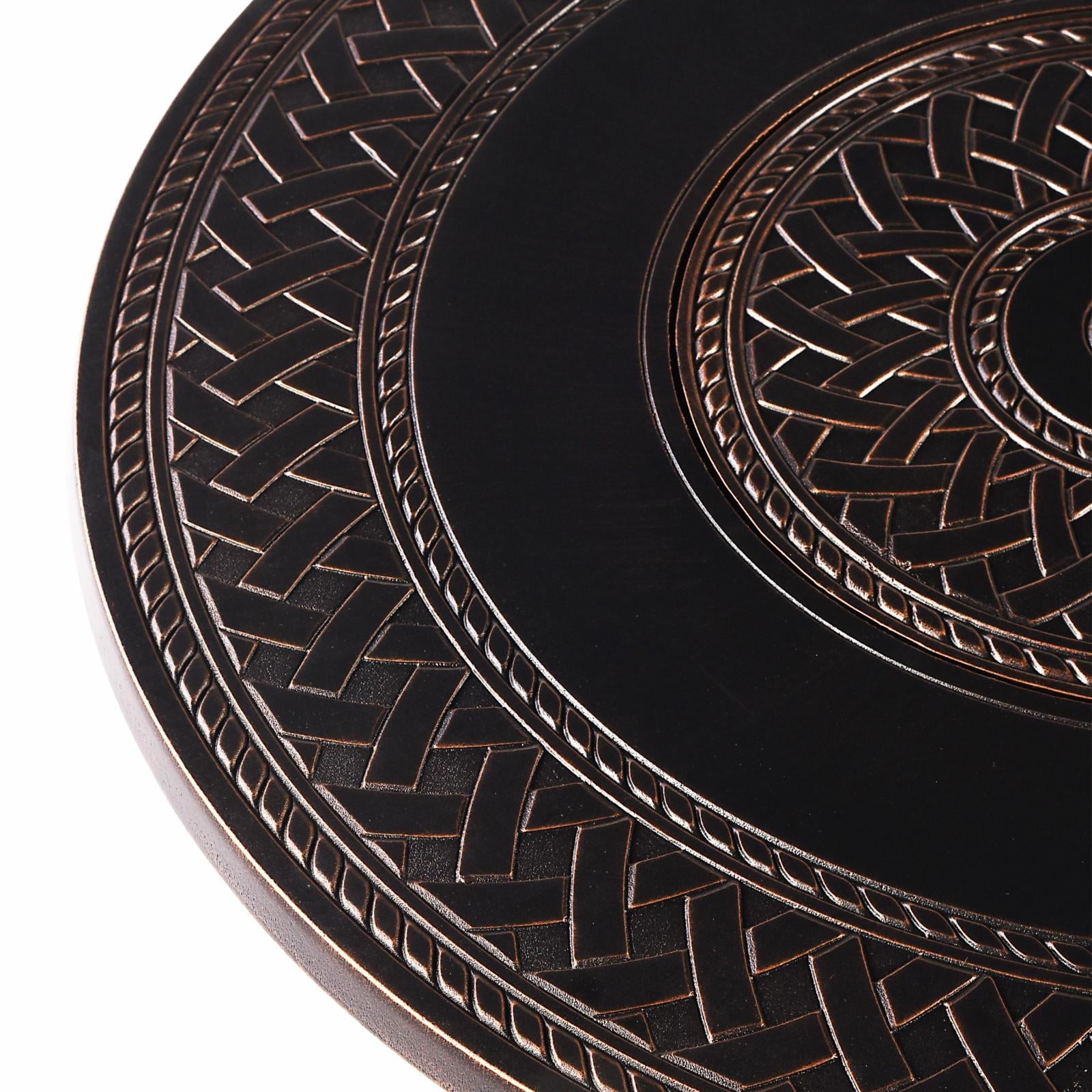 Oakland Living Ritz 34 in. Round Propane Fire Pit Table - Copper