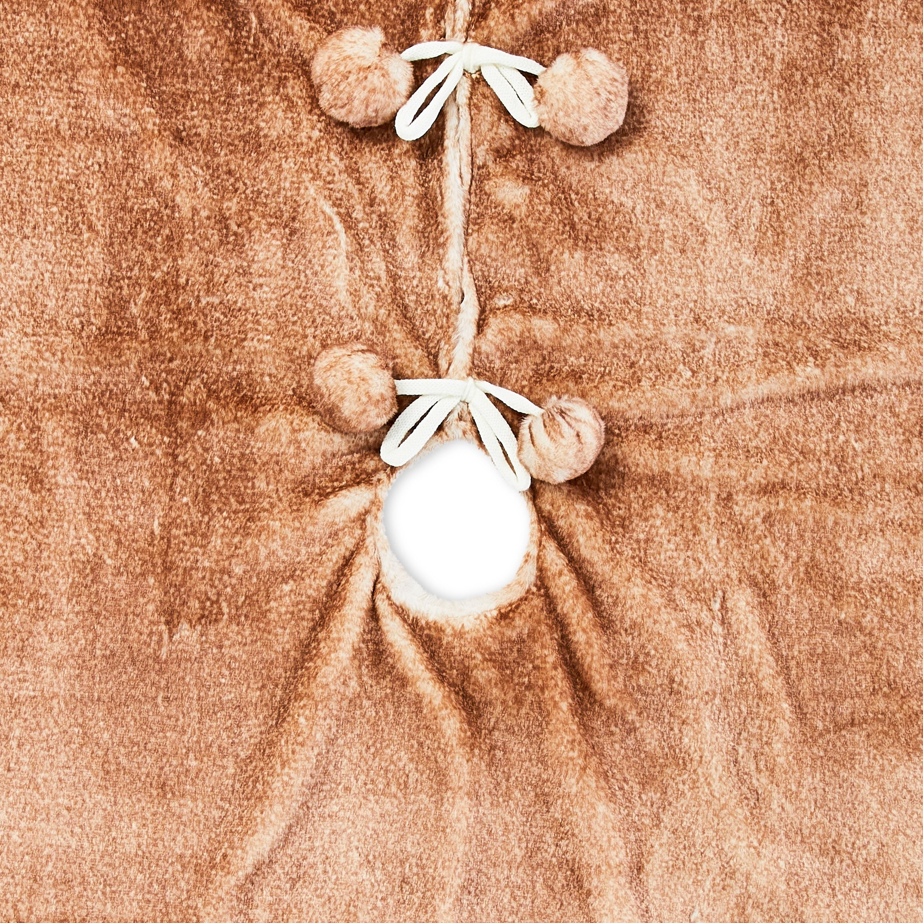 Brown Faux Fur Christmas Tree Skirt, 48