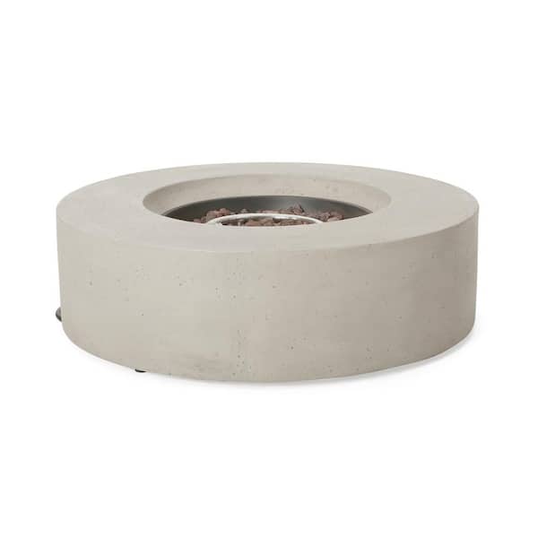 Mayfair Light Gray Circular Stone Fire Pit (No Tank Holder)