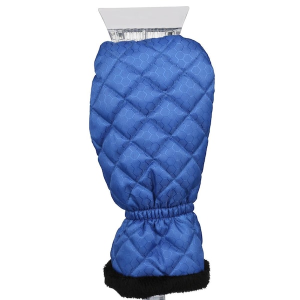 Mitt with Ice Scraper in Blue