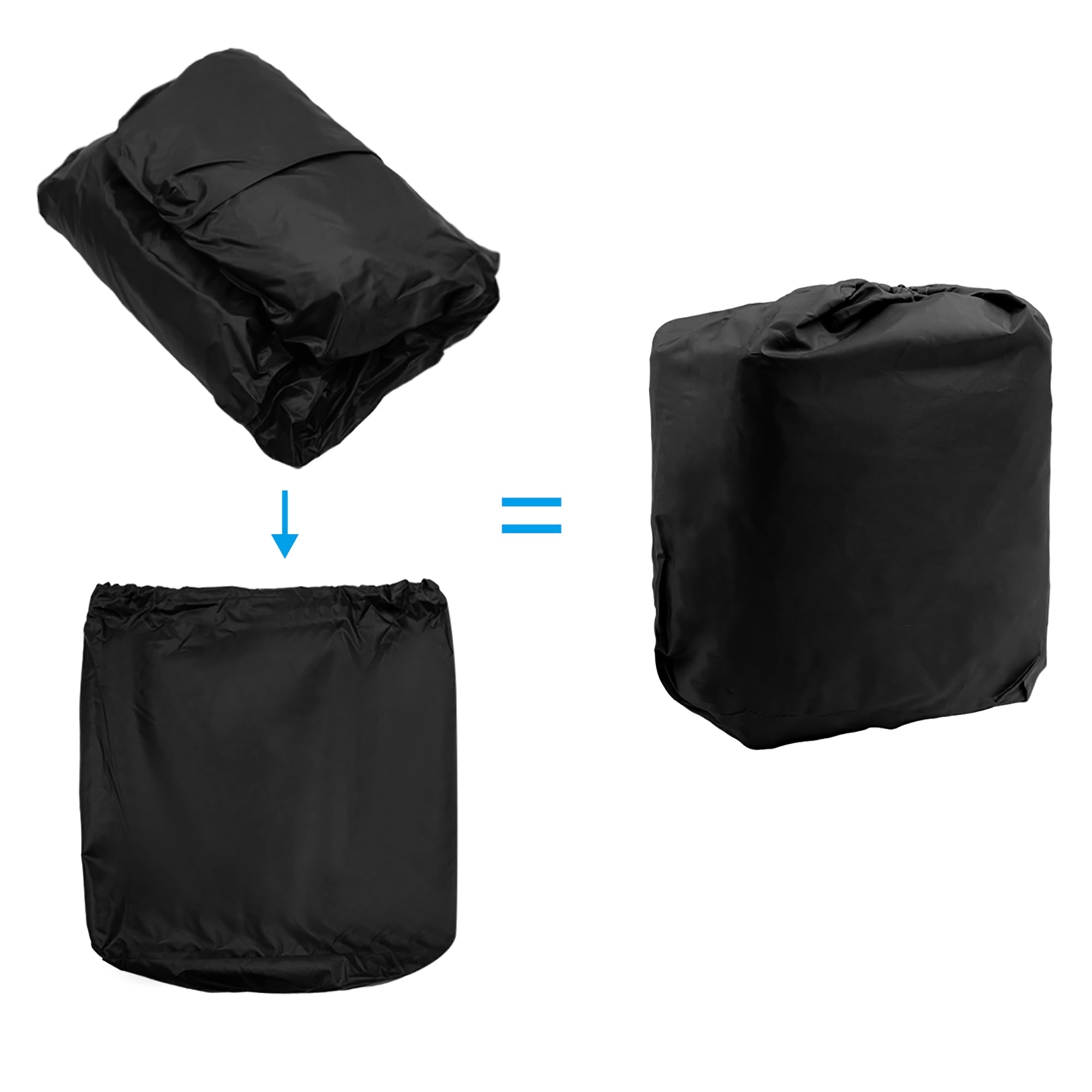 210D Waterproof Trailerable V-Hull Boat Cover, Black