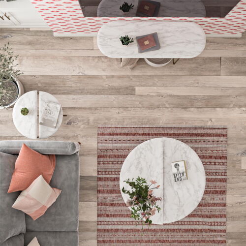 Novogratz Athena Console Table, White Marble