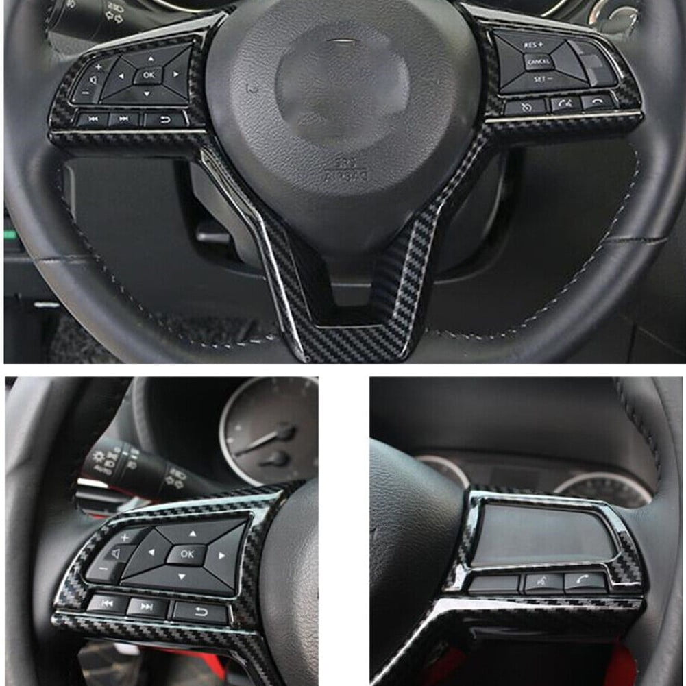 3pcs Carbon fiber Look Steering Wheel Trim For Nissan Sentra 2020 2021