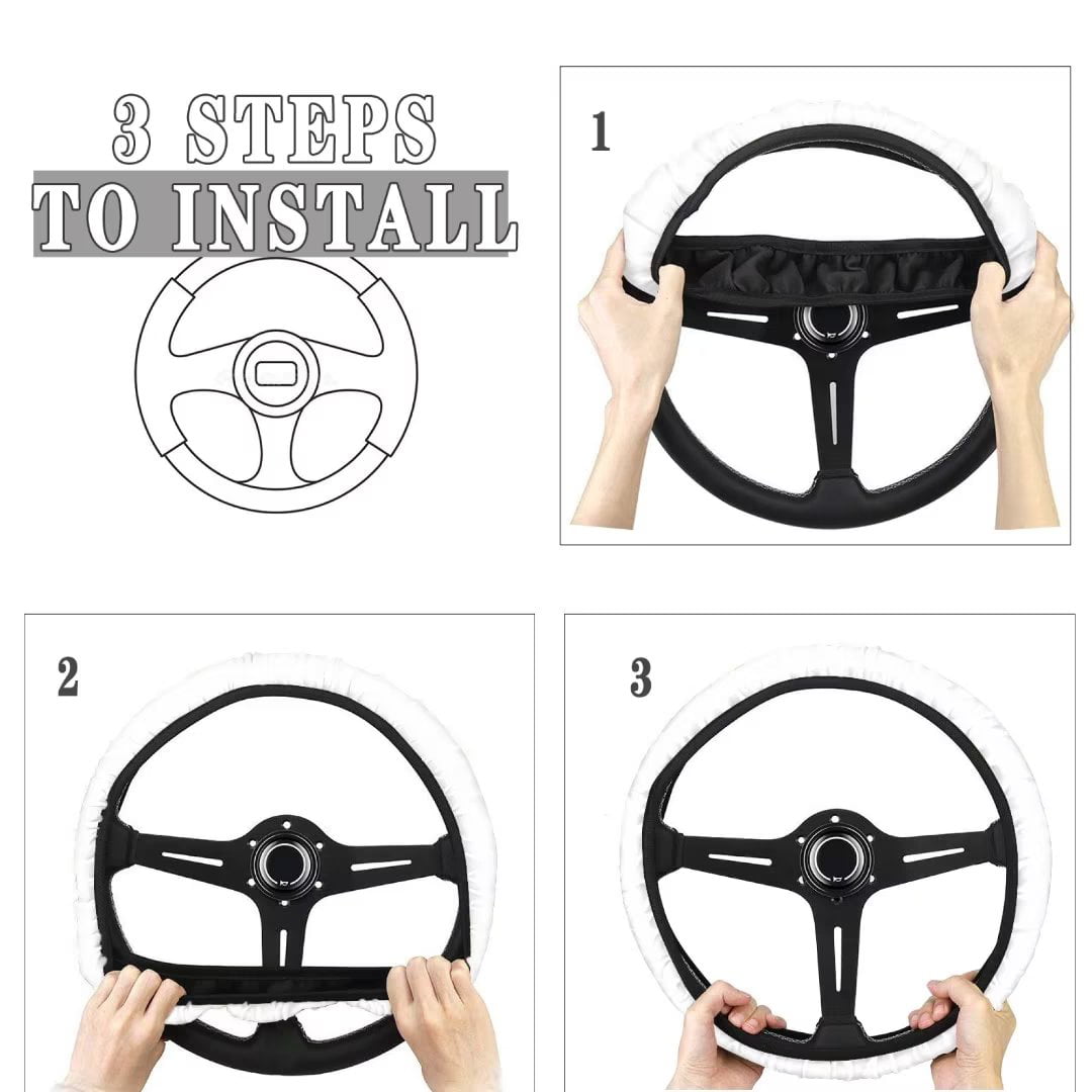 Renewold Purple Butterfly Car Seat Cover 12-pcs Full Set,Steering Wheel Cover+Armrest Cover+Seatbelt Pads+Coasters+Gear Shift Cover+Handbrake Cover Anti-Slip Auto Seat Cover Accessories for Sedan Van