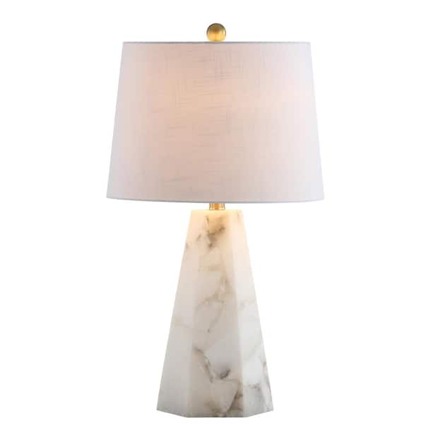 Xio 25.5 in. Alabaster LED Table Lamp, White