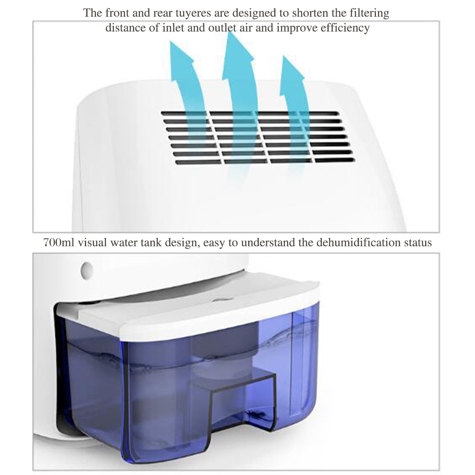Augper Clearance Dehumidifier for Home, Humidity with Auto Shut off, Auto Drain or Manual Drainage, Water Tank Capacity for Basements, Bedroom, Bathroom