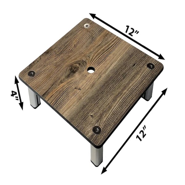 12 in. Heavy-Duty Square Plant Stand in Amaretto
