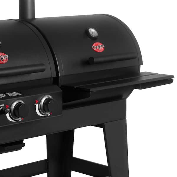Double Play 1,260 sq., in. 3-Burner Gas and Charcoal Grill in Black