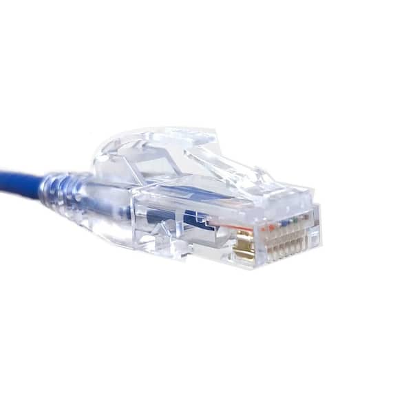 50 ft. Cat 6A 28 AWG Ultra Slim Patch Cable, Blue