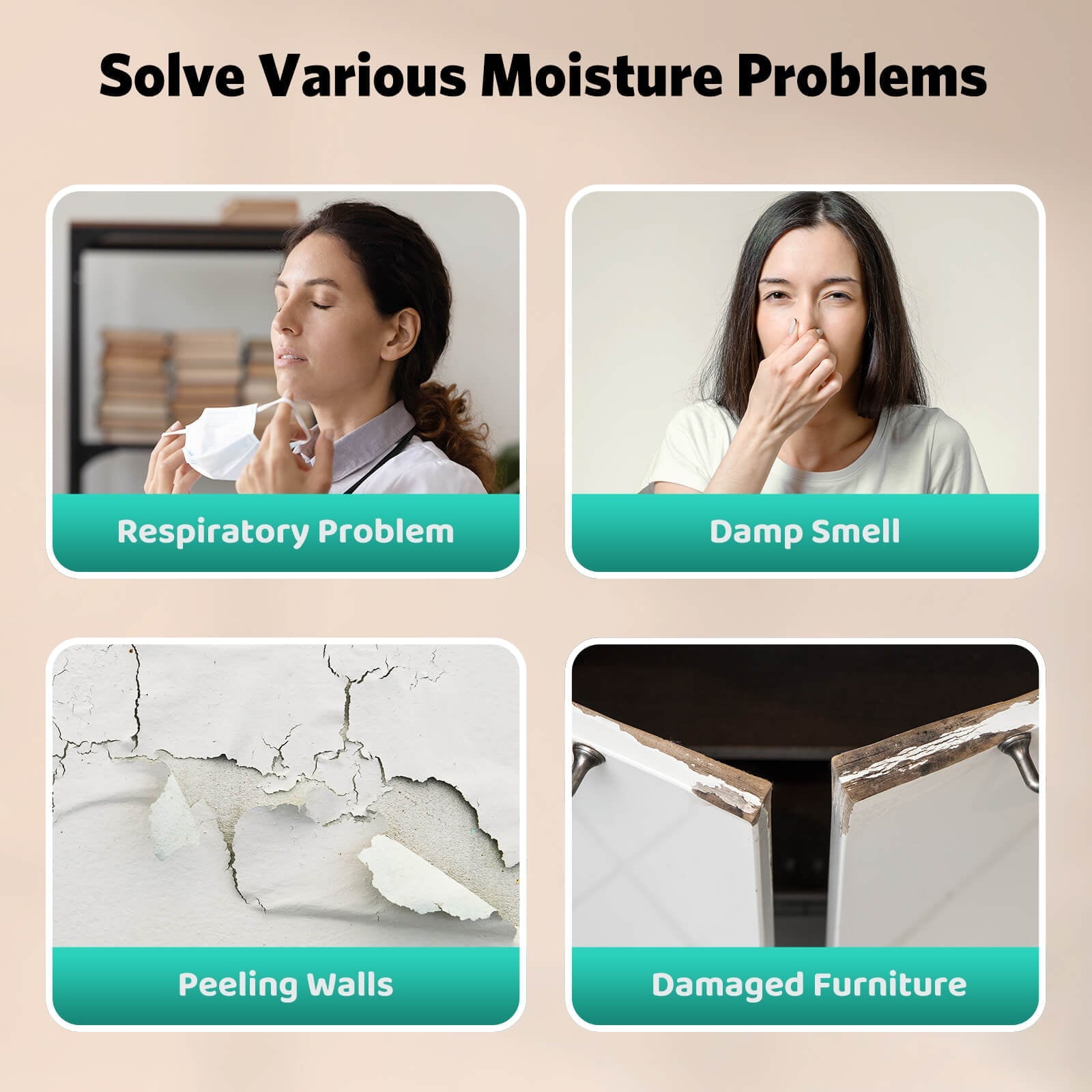 FREE VILLAGE Dehumidifier, 24 Pint Dehumidifiers Intelligent Humidity Control for Home Up to 1500 Sq. Ft, Auto Drainage, Digital Control Panel, 12 HrTimer, Dehumidifier for Basement, Bathroom, Bedroom