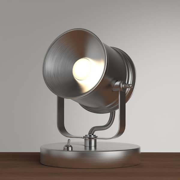 5.1 in. Brushed Nickel Integrated LED Spotlight Desk Lamp