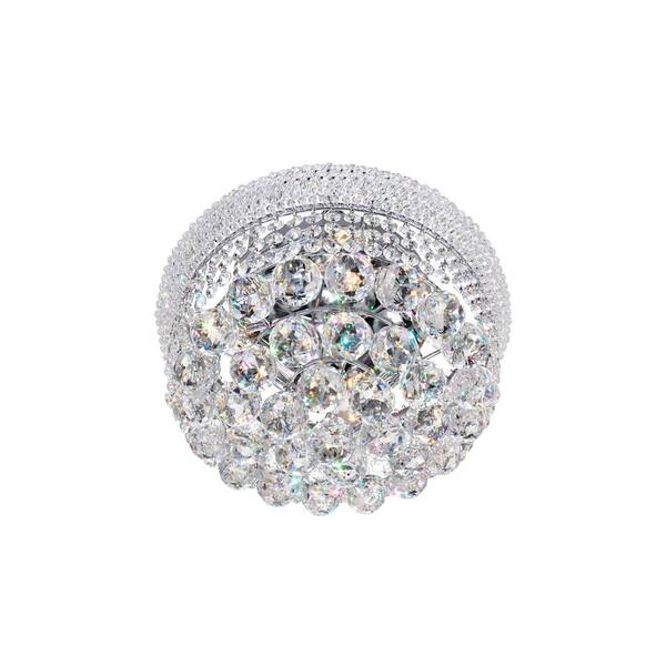 Empire 4 Light Flush Mount With Chrome Finish