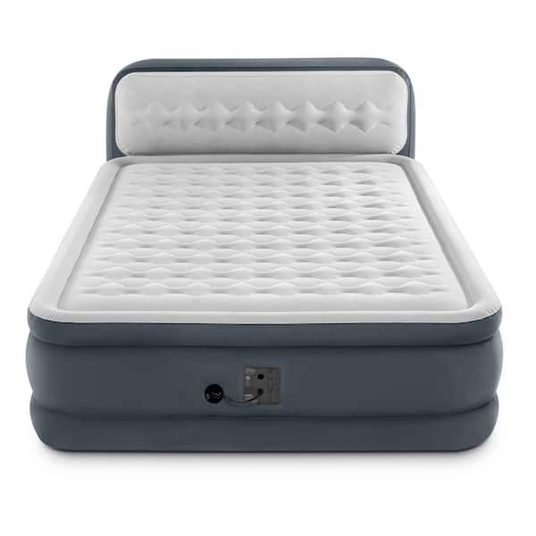 Queen Ultra Plush Deluxe Air Mattress with Pump and Headboard