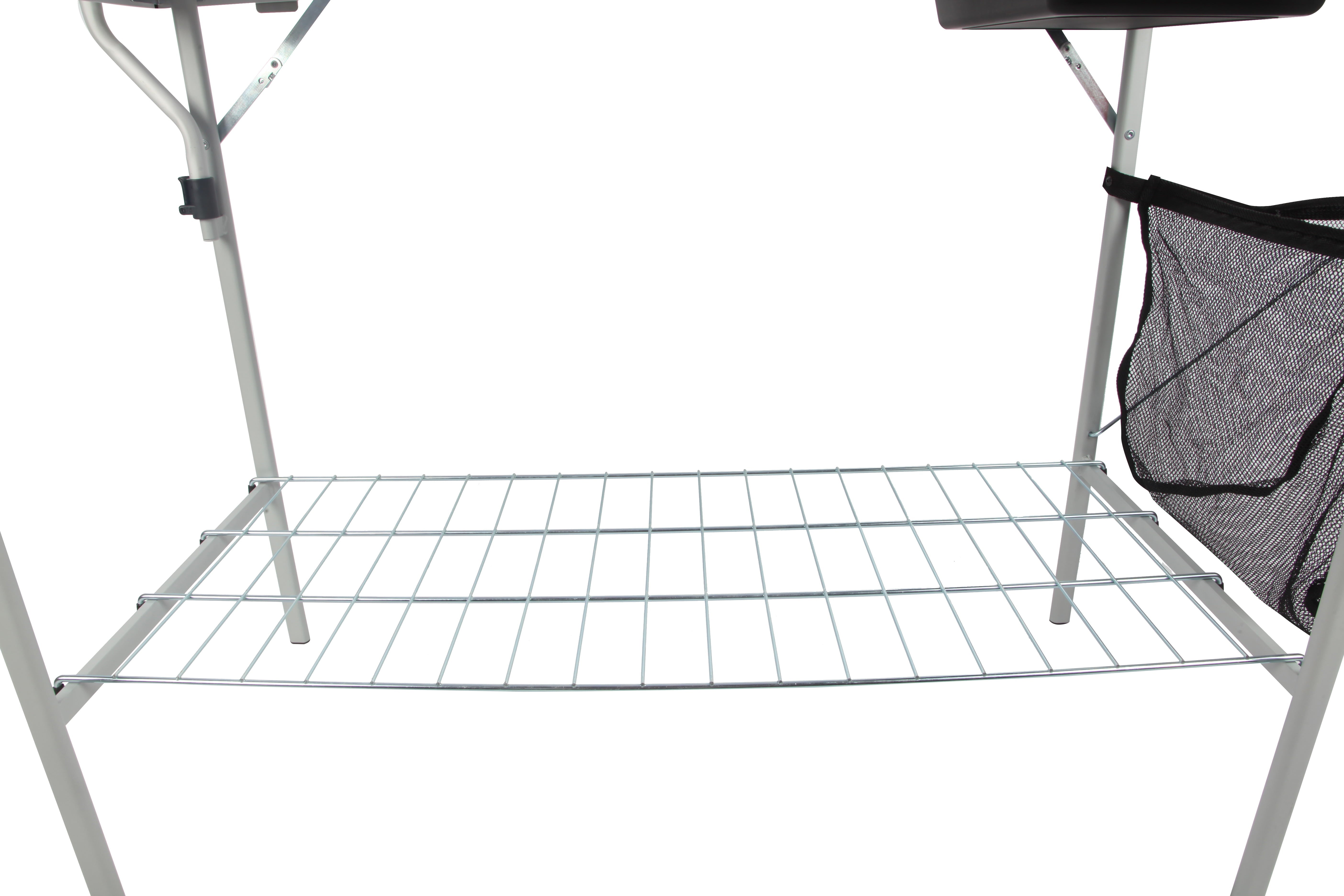 Trail Camping Table, Silver, 39 L in x 19.7 W in x 76 H in