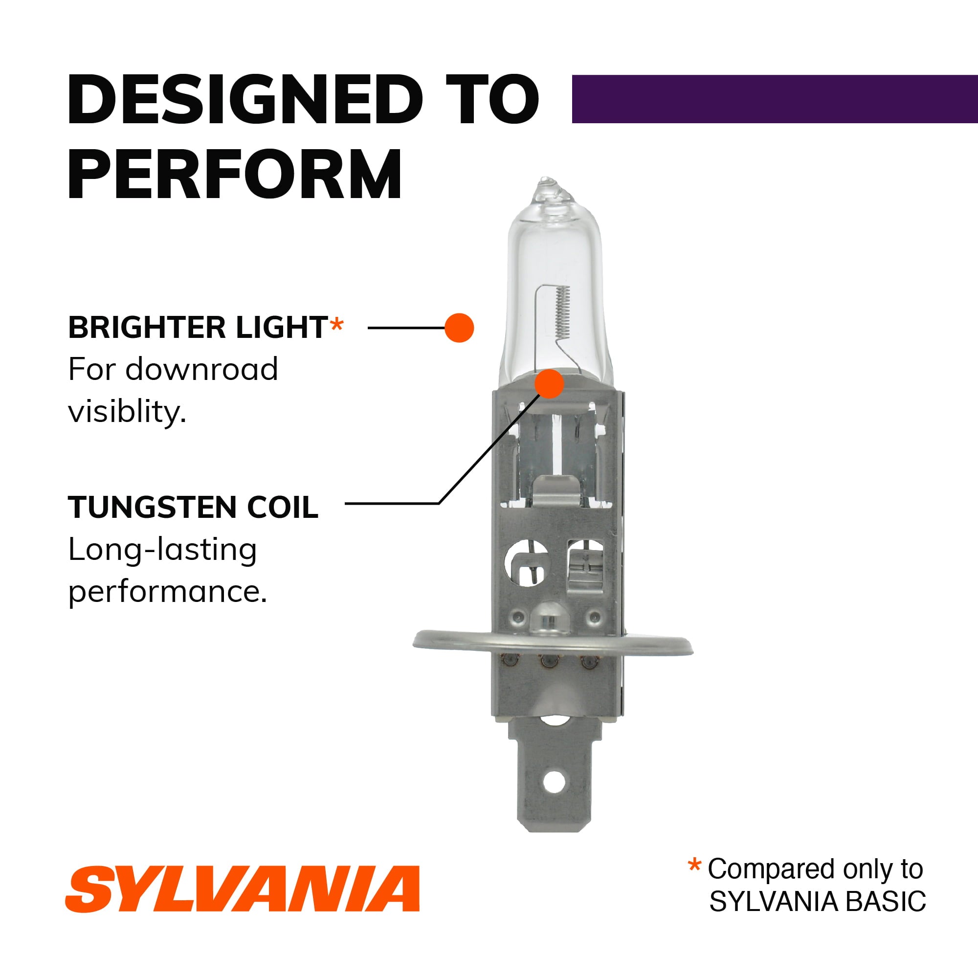 Sylvania H1 XtraVision Halogen Headlight Bulb, Pack of 1