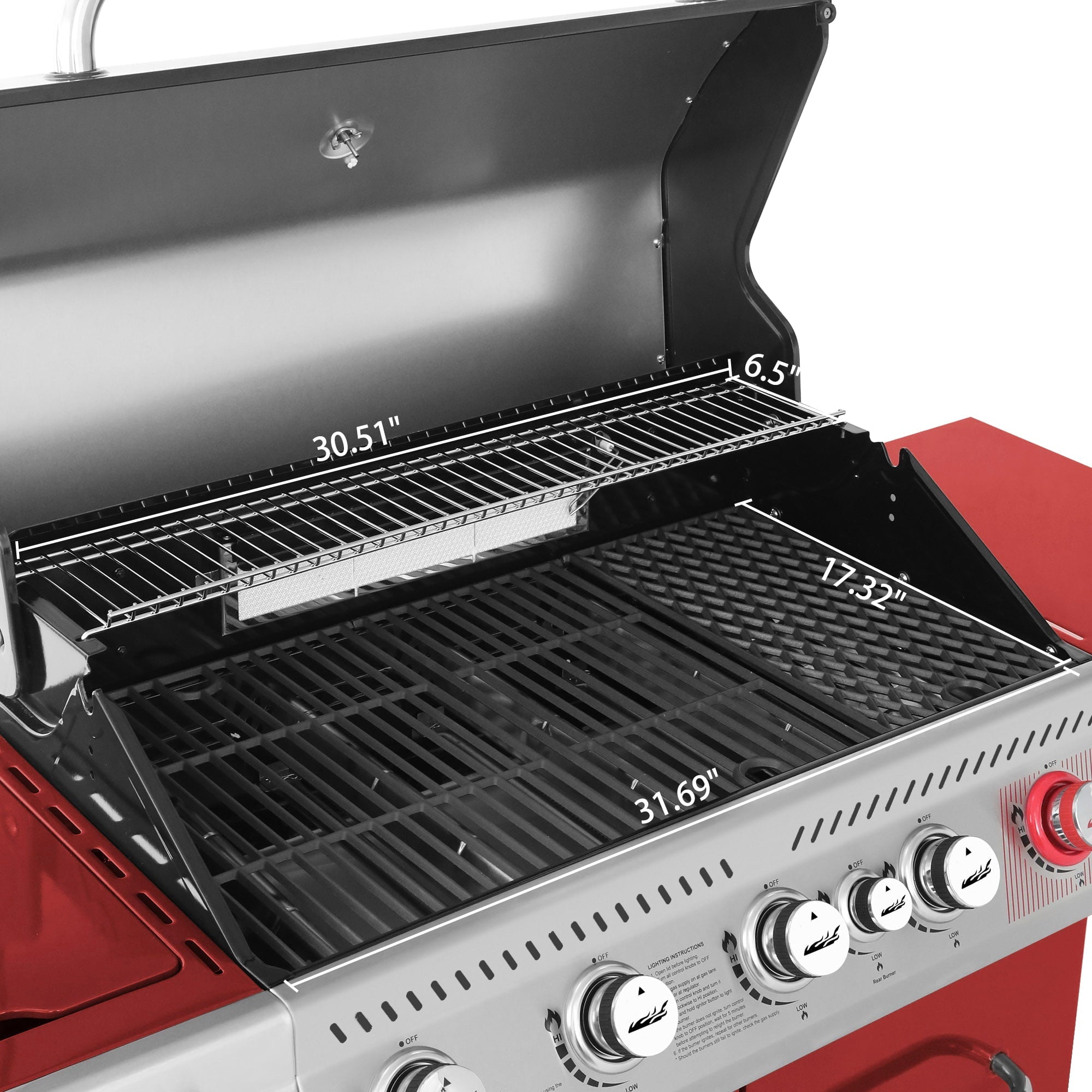 Royal Gourmet GA5403R 5-Burner BBQ Cabinet Style Gas Grill with Rotisserie Kit, Rear Burner, Sear Burner and Side Burner