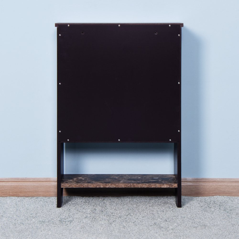 Tcbosik Bathroom Storage Cabinet Wall Mounted with Door, Wood Hanging Cabinet, Wall Cabinets with Shelves Over The Toilet (Espresso)