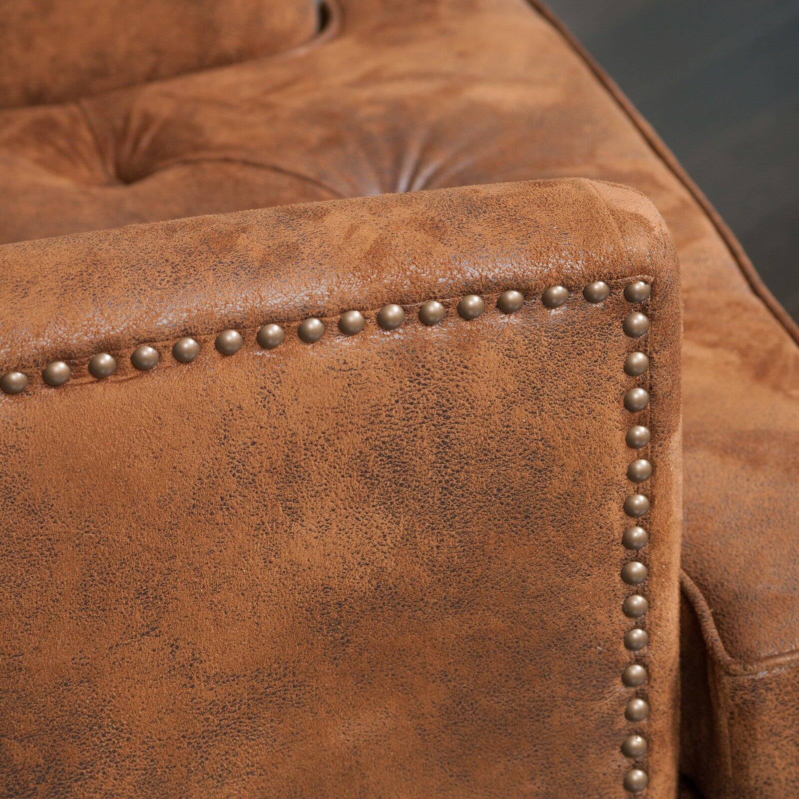 Madene Tufted Back Fabric Club Chair