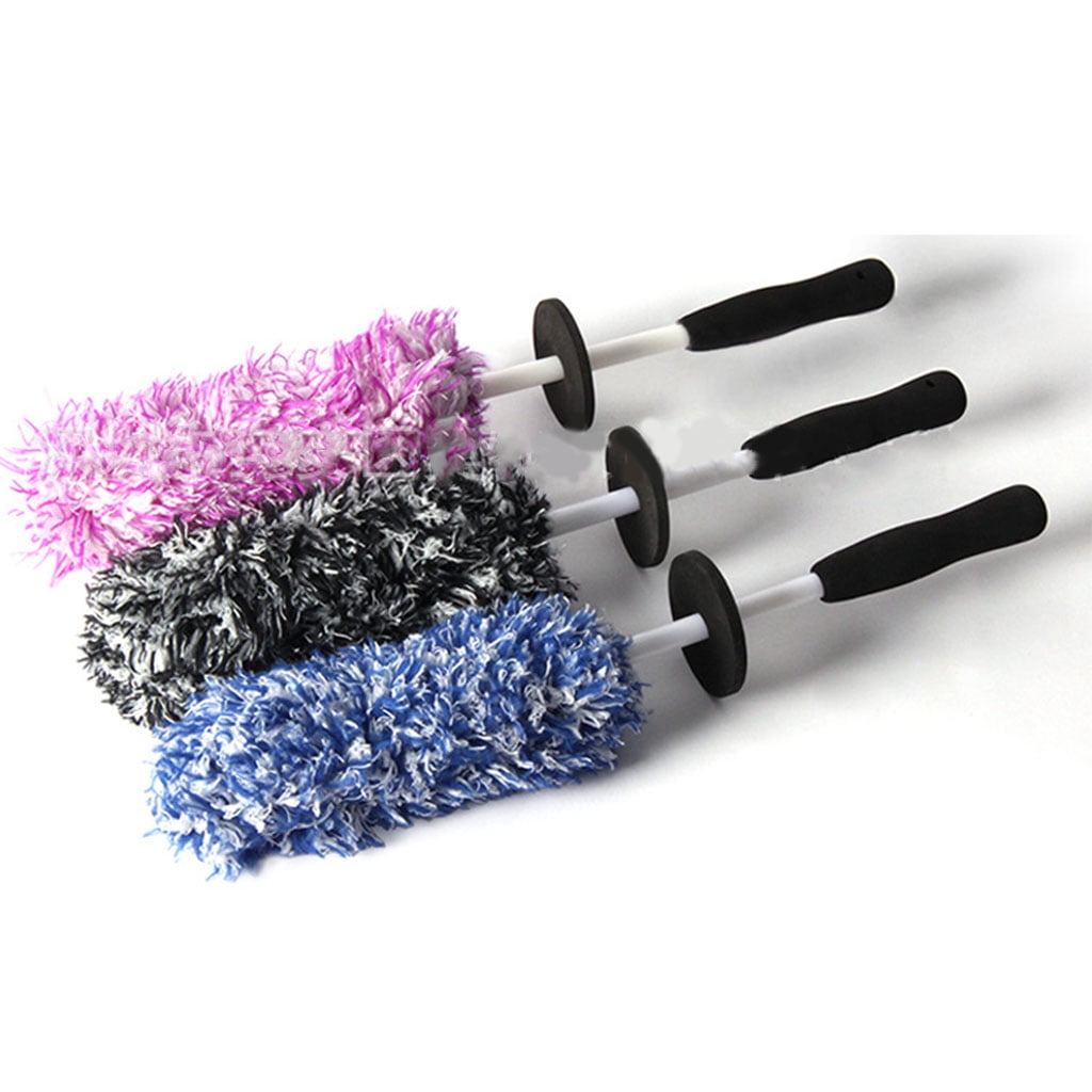 ZUARFY Wheel Tire Brush Car Rim Detailing Brushes Cleaning Microfiber Cleaning Cloth