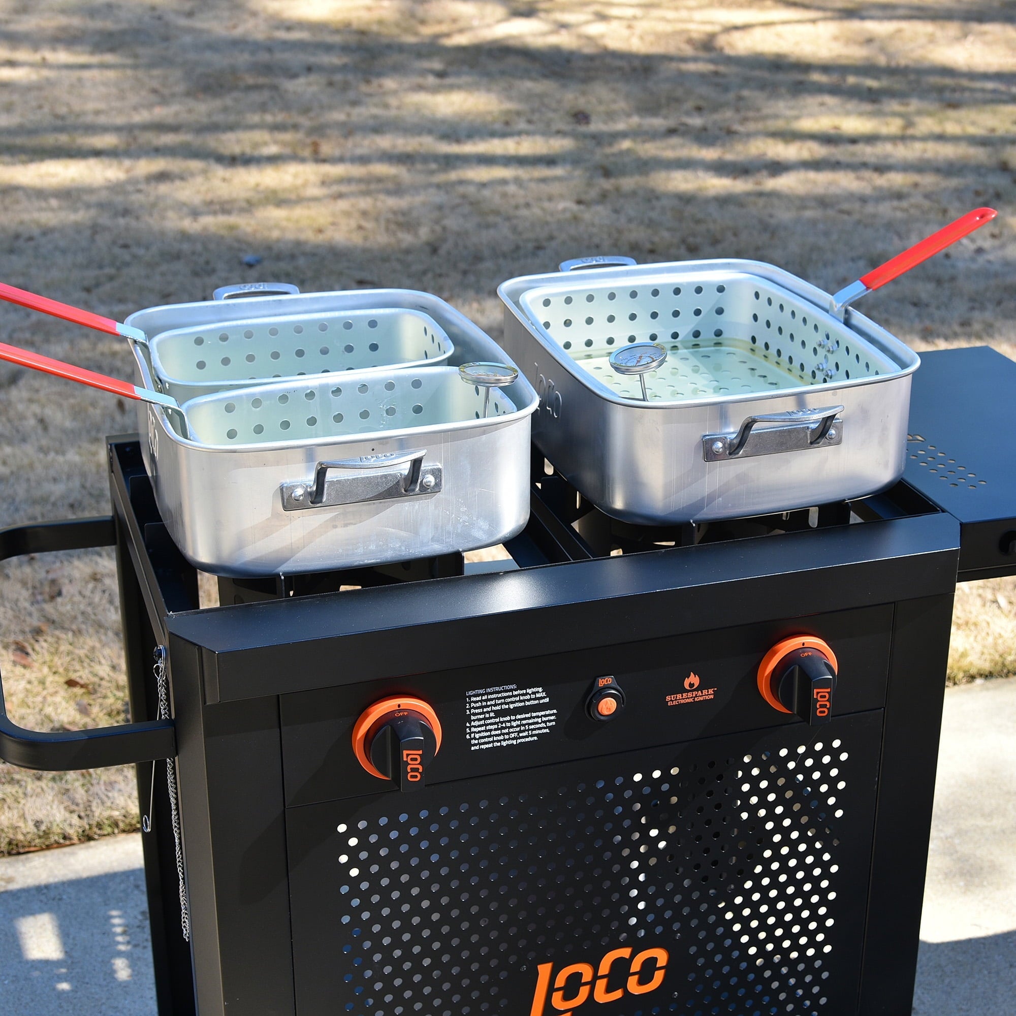 Loco Cookers Propane Dual Burner Fry Cart