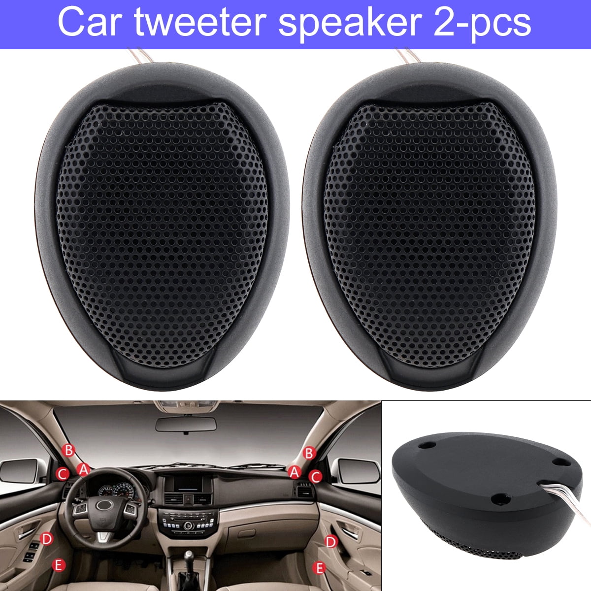 2pcs 1000W TW-106 High Efficiency Mini Dome Tweeter Speakers for Car Audio System