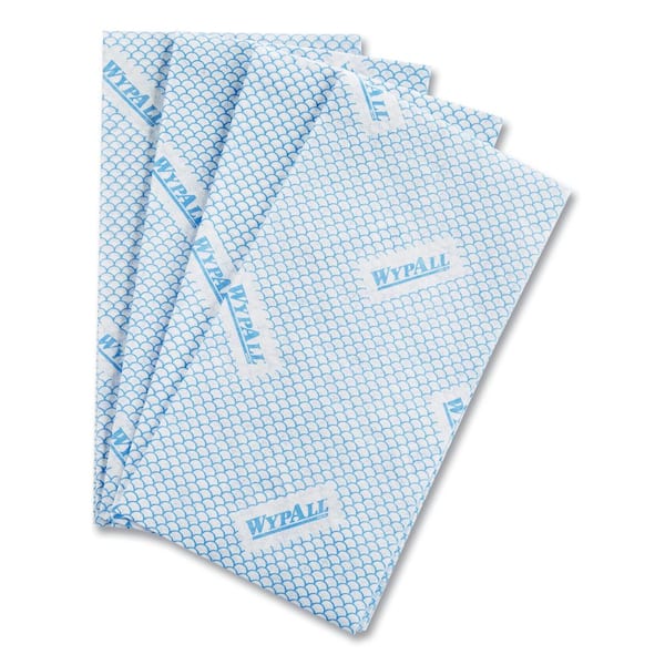 12.5 in. x 23.5 in., Blue Heavy-Duty Foodservice Microfiber Cloth 100/Count