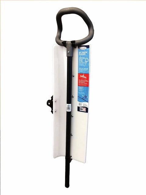 Suncast 30'' Ultra High Molecular Weight Steel-Resin Snow Pusher Shovel, White 4 pack