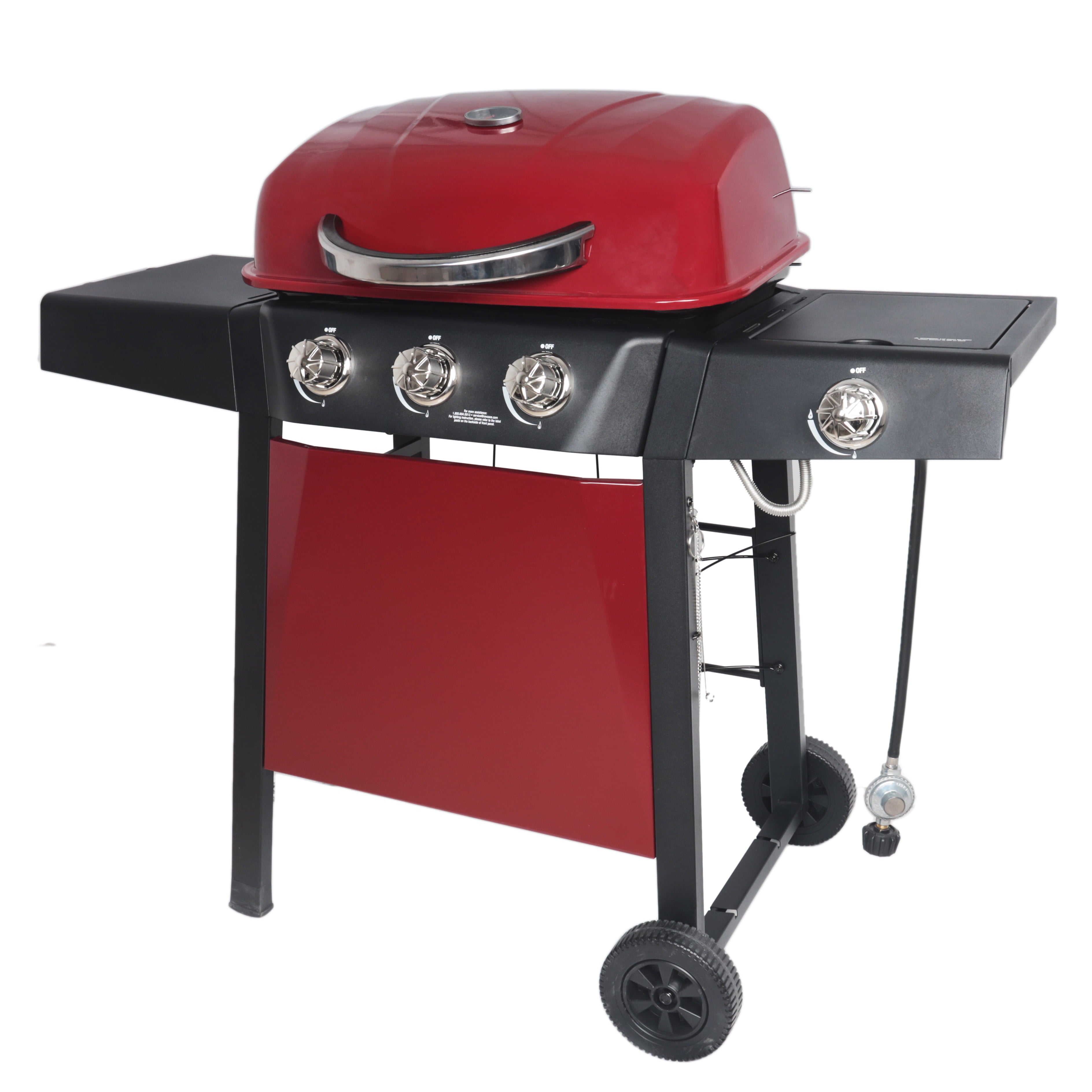RevoAce 4 Burner Propane Gas Grill Including a Side Burner, Red Sedona, GBC1729WRS