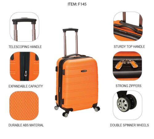Rockland Melbourne Expandable Abs Carry On Mint 20 inch