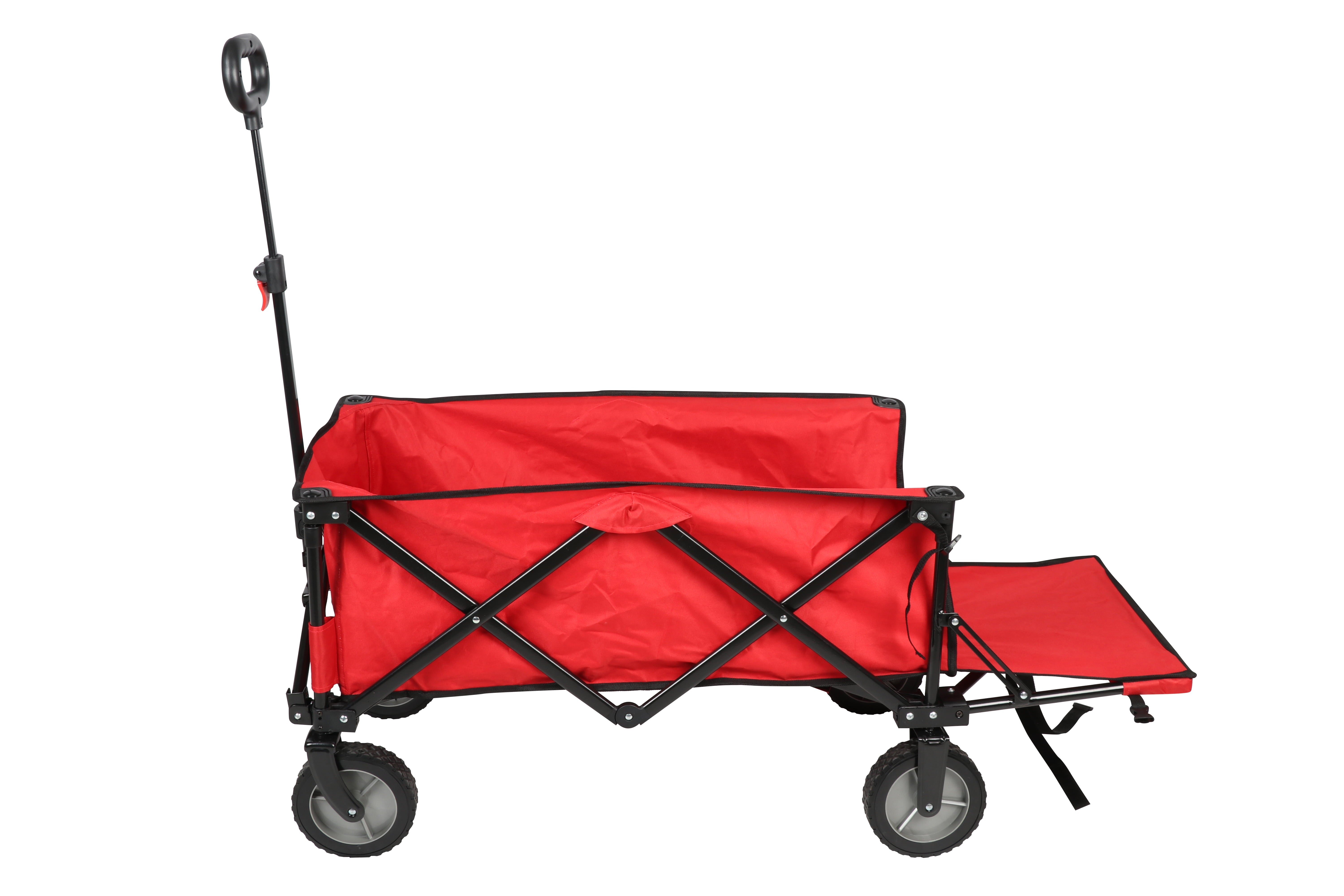 Ozark Trail Camping Utility Wagon with Tailgate & Extension Handle, Red