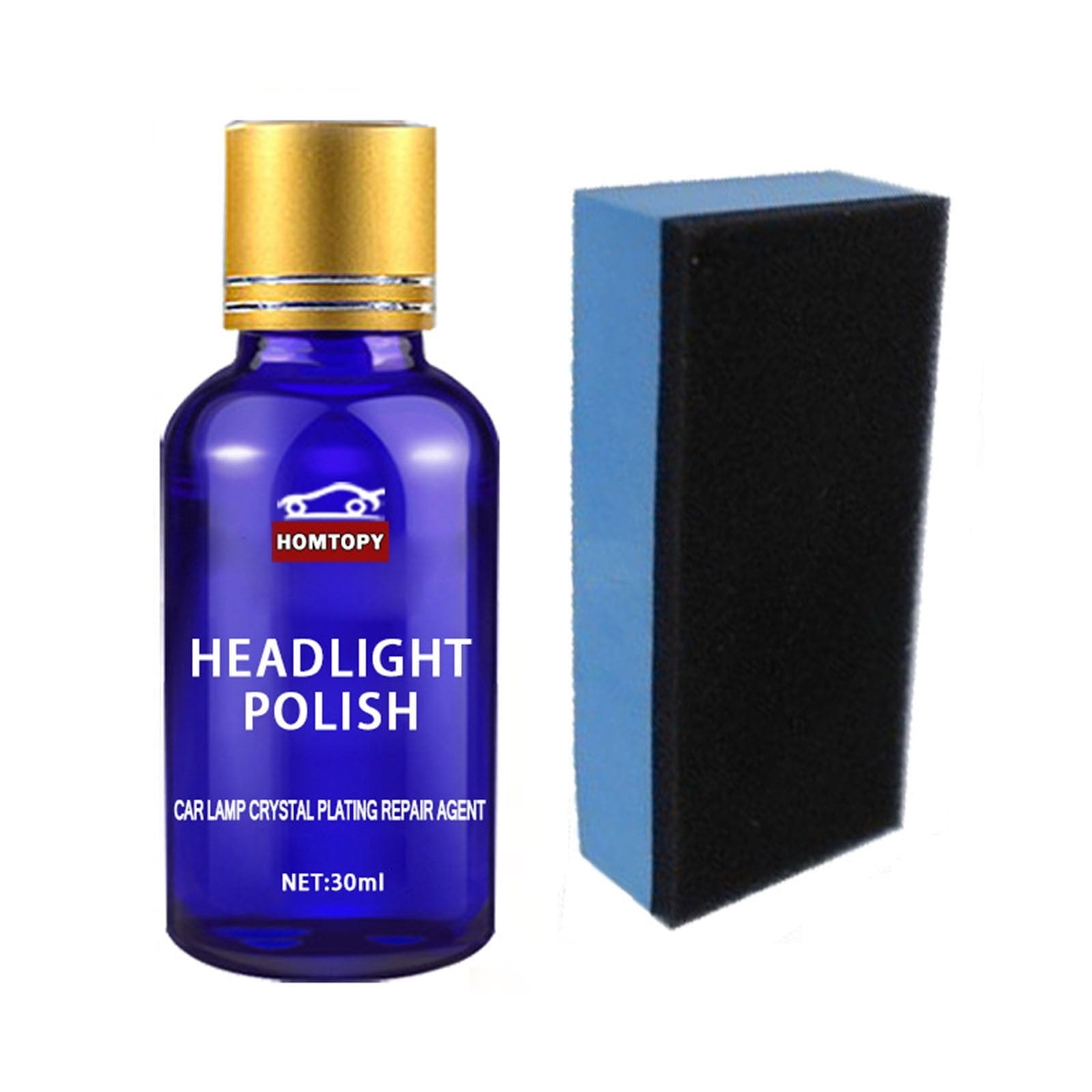 Teissuly Car Headlight Repair Agent Wipe New Headlight Restore Taillight Repair Kit with Lens Restoration Cleaner