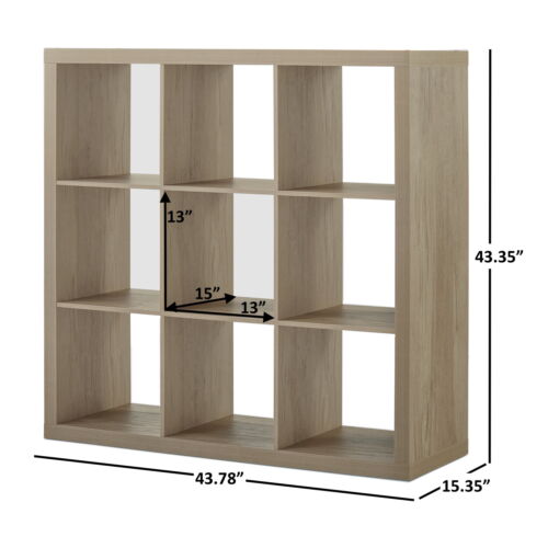 Better Homes & Gardens 9-Cube Storage Organizer, NATURAL