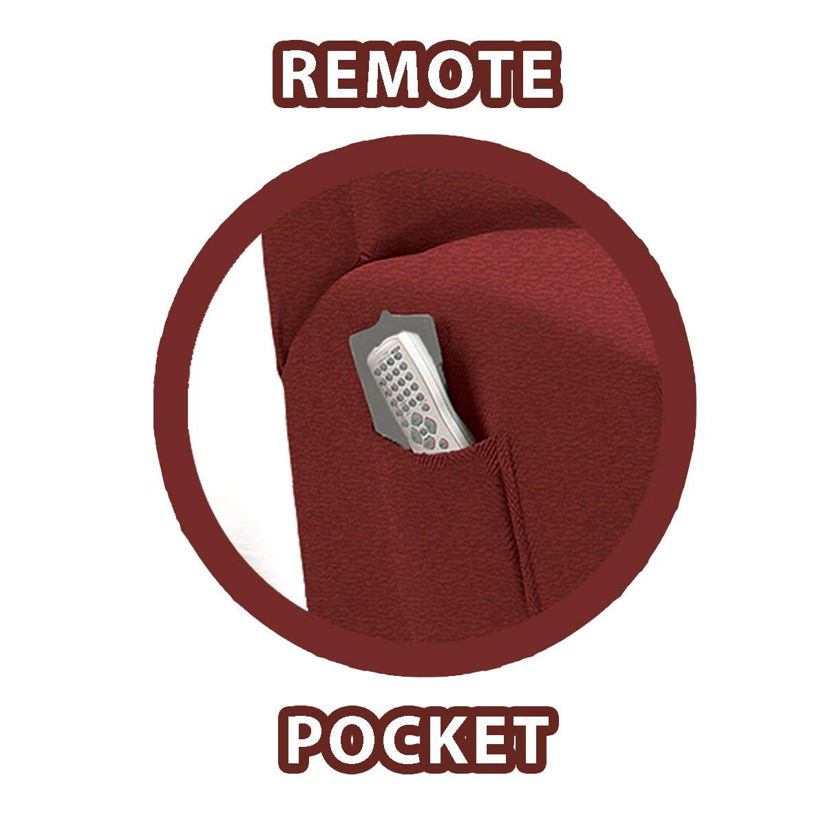 MarCielo One Piece Stretch Recliner Slipcover Stretch Fit Furniture Chair Recliner Lazy Boy Cover Slipcover 1-Piece Couch Cover (Burgundy)